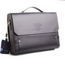 New Cross-section Men's Business Genuine Leather Softback Shoulder Bag