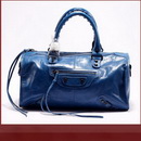 Cowhide Leather Tassel Rivet Turkey Blue Cross-Body Bags