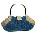 Blue Stainless Steel With A Handle Evening Bags