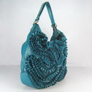 Fashion Style Ladies Genuine Blue Leather Brand Bag