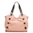 New Designer Women's Fashion Pink Genuine Leather Portable Dual Function Bag