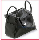 Genuine Leather Classic Black Color Tote Style Cross-Body Bags