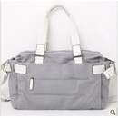 Light Gray Canvas Double Function Shoulder Bag