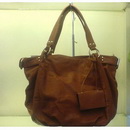 Lady's Coffee Genuine Leather Messenger Bags with Dustbags and Card