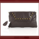 Genuine Cowskin Leather Lady's Elegant Coffee Color Cross-Body Bags