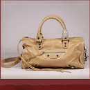 Ladylike Beige Cowhide Leather Tassel Rivet Cross-Body Bags