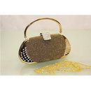 Golden & Black With Diamond Metal & Nylon Evening Bags