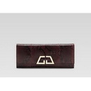 Unique Plum Color Luxury Python Pattern Leather Clutch Evening Bags