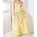 Cascading Ruffle Lace Ruffles Sleeveless Wedding Dresses