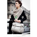 100% Genuine Leather Light Gray Lady's Clutch Evening Bag