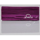 Pleated Satin Ladies' Clutch Silk Purple Evening Bags