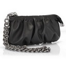 Stylish Clutch Delicate Black Color Lady's Leather Evening Bags