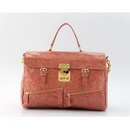 Genuine Leather Fashion Lady's Designer Solid Metal Frame Shoulder Bags