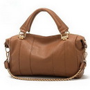 Women's Fashion Top Genuine Leather Black Color Zipper Tote Dual Function Bags