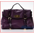 Cowhide Leather Snake Skin Leather Purple Color Cross-Body Bags