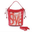 Women's Red Fashion Alphabet PU Material Tote Dual Function Bags