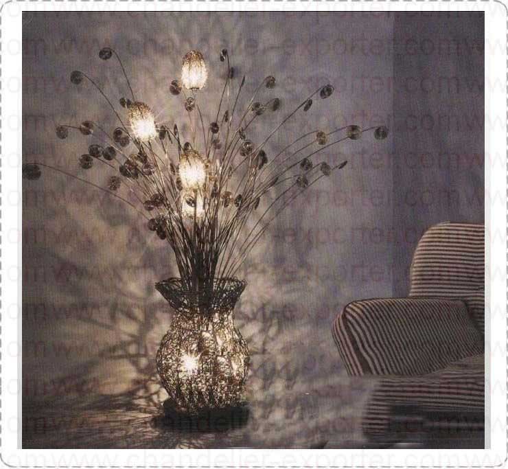 Modern Flower Contemporary Art Table Light + Including Bulbs