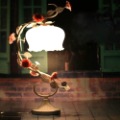 Iron & Glass & Ceramics Round Shape White Light Table Lamp