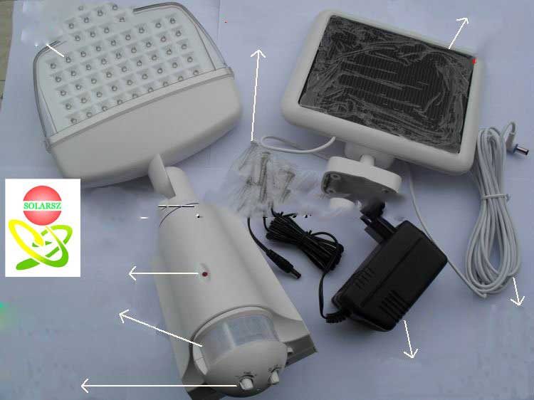Porject Plastic Infrared Ray Sense 2.5 Watt Mono Cell Garden Lights