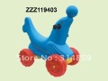 Plastic Blue Sea Lions Children Ride On Car