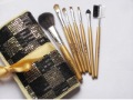 Free Leather Cute Yellow Handle Professional Makeup Brushes