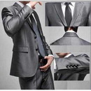 With A Line On The Back Tuxedo Gray Groom Cravats & Cummerbunds