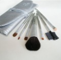 7 Pcs Design Free Leather Slivery Handle Makeup Brushes