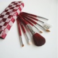 Red Elegant Style Free Leather Professional Makeup Brushes