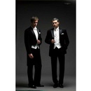 Black Broad Shoulder With A Line On The Back Groom Cravats & Cummerbunds