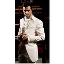 White With A Line On The Back Tuxedo Groom Cravats & Cummerbunds