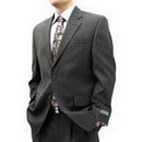 With A Line On The Back Vertical Stripes Gray Groom Cravats & Cummerbunds