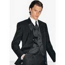 Black Broad Shoulder Long Sleeve Groom Cravats & Cummerbunds