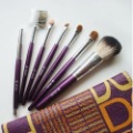 7 Pcs Set with Purple Case Free Leather Makeup Brushes