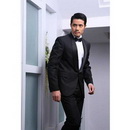 With One Button Black Spandex & Nylon Groom Cravats & Cummerbunds
