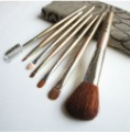 Professional 7 Pcs Durable Set Free Leather Makeup Brushes