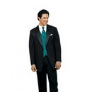 Long Sleeve Black With A Line On The Back Groom Cravats & Cummerbunds