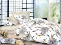 Sliver Combed Cotton Twill 4 Pieces Bedding Bow Curtain