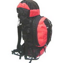 Red Nylon Rectangular Shape Travel Duffel Bags