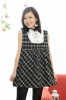 Black Cheak Design Double Layer 100% Cotton Maternity Clothing