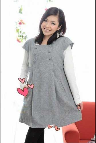Light Gray Color Two Braces Anti Radiation Maternity Clothing
