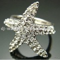 Graceful Beaded Style Sea Star Shaped Lady's Design Rings