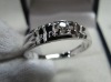 Solid 18K White Gold Diamond Jewelry Wedding Design Ring