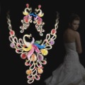 Colorful Diamond Phoenix Dance Bridal Style Jewelry Sets