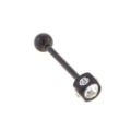 Black Stainless Steel With A Light Body Jewelry