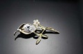 100% New Brand Fashion Gold Silver Crystal Brooches