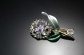 Ladies Grade AAAAA Luxury Fashion Golden Crystal Brooches