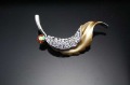 Good Quality Women's Fashion Golden Silver Crystal Brooches