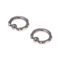 Gray Two Circles Stainless Steel Body Jewelry