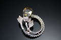 Female Charming Golden and Silver Crystal Brooches