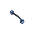 Two Lights Ball Black Stainless Steel Body Jewelry